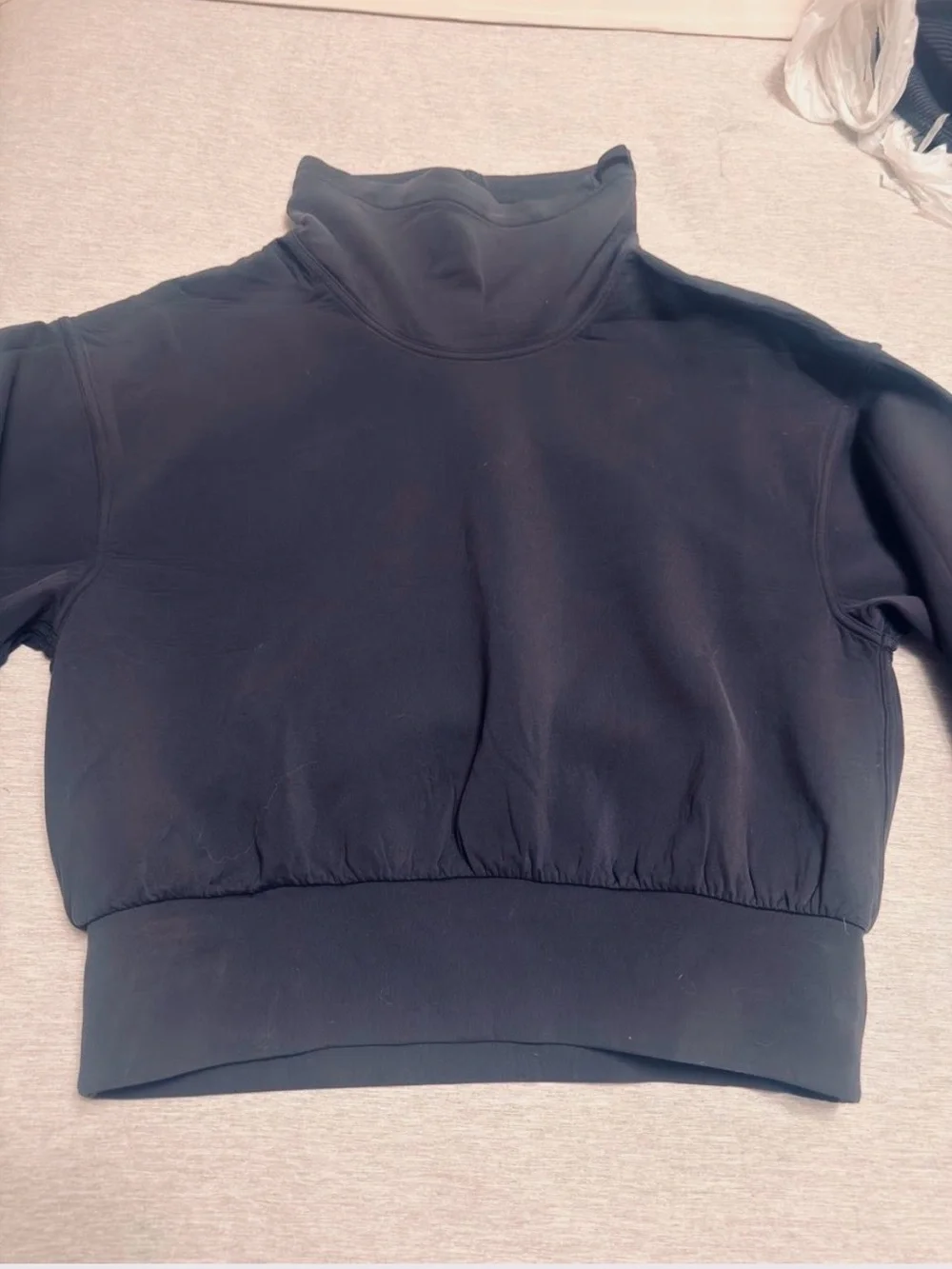 Black Turtleneck Pullover Sweatshirt